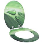 vidaXL Zachte sluit toiletbril Groene Druppel 44 x 38 cm, Verzenden, Nieuw