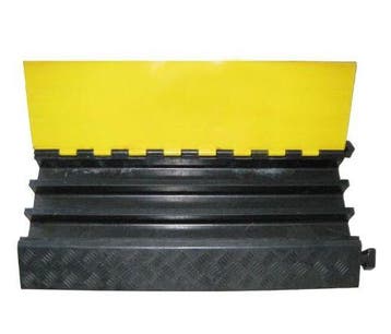 Kabelbrug met scharnierdeksel - Geel & Zwart - Rubber -, Verzenden