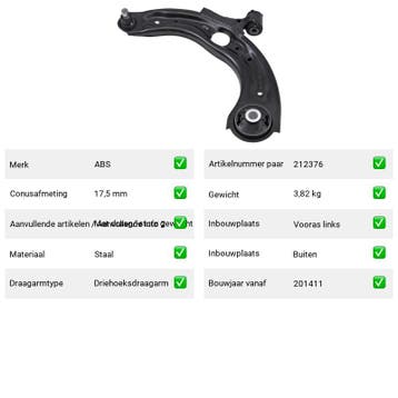 Draagarm Mazda 2 1.5 D (DL, DJ) Van 2014-08 tot  - Autoparts, Verzenden, Nieuw, Mazda