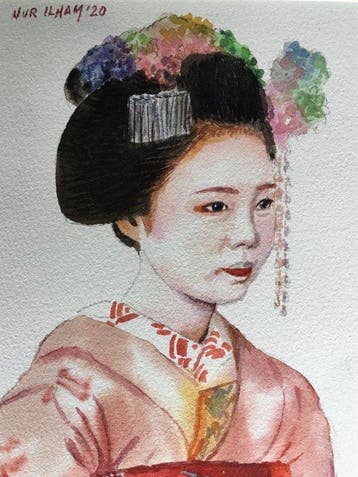 Nur Ilham (XX) - Geisha, Antiek en Kunst