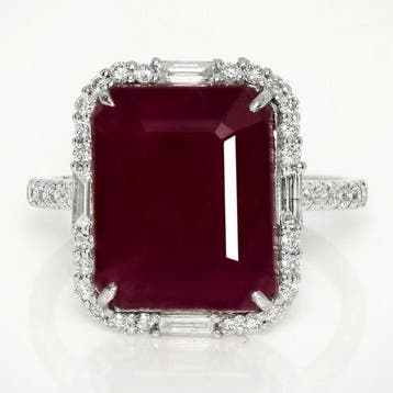 Zonder minimumprijs - Ring - 14 karaat HRD 7,73 ct niet, Nieuw