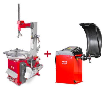 Set bandenwisselaar BT100M 230V en balanceermachine B2205 23, Ophalen of Verzenden, Nieuw