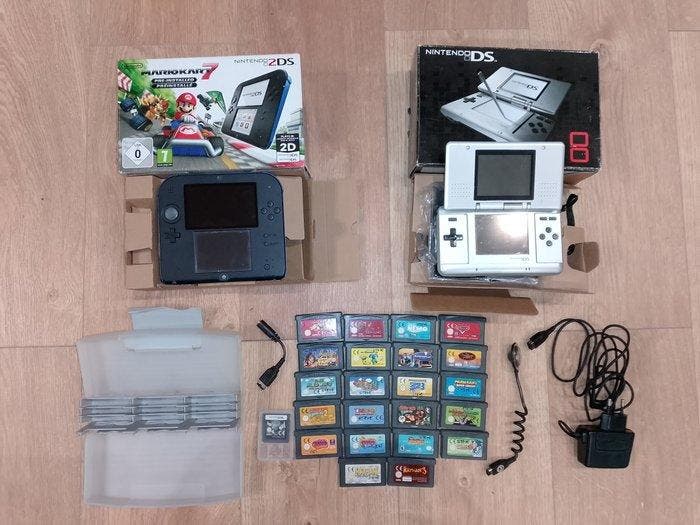 Nintendo - DS - Lot Nintendo 2DS Mario Kart en boîte +, Spelcomputers en Games, Spelcomputers | Overige Accessoires