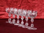 Uniek lot van 6 kristallen Val Saint Lambert glazen, model, Antiek en Kunst