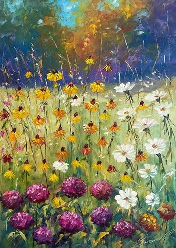 Yuni R. P. (XX) - Sinfonía de Rudbeckias y Cosmos en Pradera