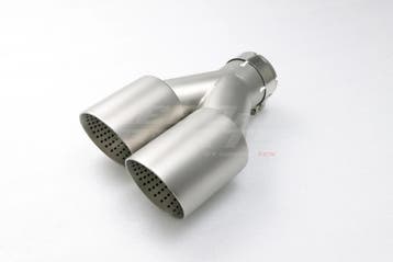Frosted Silver AK Look Dual Left Exhaust Tips 89mm, Ophalen of Verzenden, Nieuw