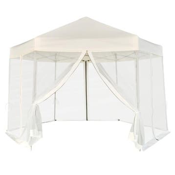 vidaXL Partytent pop-up zeshoekig met 6 zijwanden 3,6x3,1 m, Verzenden, Nieuw, Partytent