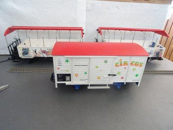 LGB G - 4136S/3125 - Model treinwagon (3) - 3 circuswagens, Nieuw