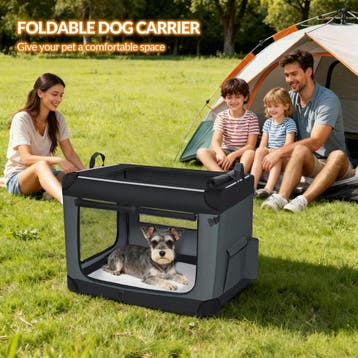 Reisbench hond - Draagtas hond - Transportbox - 60x42x42 cm, Dieren en Toebehoren, Verzenden, Zo goed als nieuw