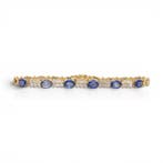 Armband - 18 karaat Geel goud - 5.14ct. tw. Saffier -, Nieuw
