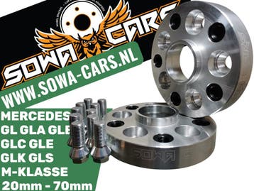Spoorverbreders Spacers Mercedes Gla Glb Gle Gls 5x112 20mm, Auto diversen, Tuning en Styling, Verzenden