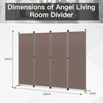 2dekans | Angel Living Kamerscherm - 4 Panelen - 224 x 165, Ophalen of Verzenden, Zo goed als nieuw