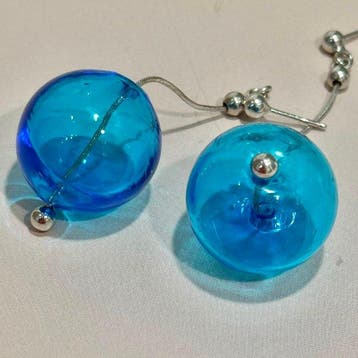 Murano-glas, Zilver - Oorbellen - Murano-glas