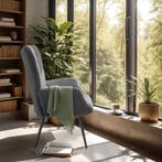 Fauteuil Hygge gestoffeerd, ergonomisch, draagkracht 150 kg, Huis en Inrichting, Stoelen, Verzenden, Nieuw