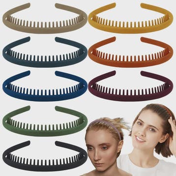 Set van 2 Antislip Plastic Hoofdbanden met Tandenkam - Modie, Verzenden, Nieuw