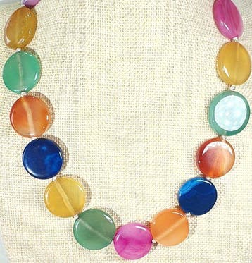 Multicolorige agaat uit Brazilië - Sint-Agatha-steen -