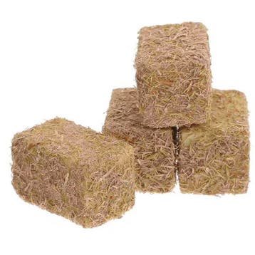 Set van 4 Mini Hooibalen – Houten Boerderij Decoratie, Verzenden