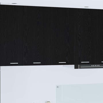 vidaXL Hangende kast met 2 deuren Zwart eiken 80 x 31 x 80, Verzenden, Nieuw, Zwart