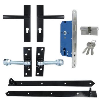 ODShop complete set voor poortdeuren breed PC72 zwart, Verzenden, Nieuw