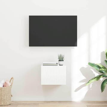 vidaXL TV Wandkast 39 x 31 x 29,5 cm Glanzend Wit Bewerkt, Minder dan 50 cm, Verzenden, Nieuw, Minder dan 100 cm
