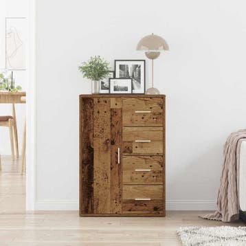 vidaXL Dressoir Oudhout 60 x 31 x 84 cm Bewerkt hout, Huis en Inrichting, Kasten | Dressoirs, Verzenden, Nieuw, Overige houtsoorten