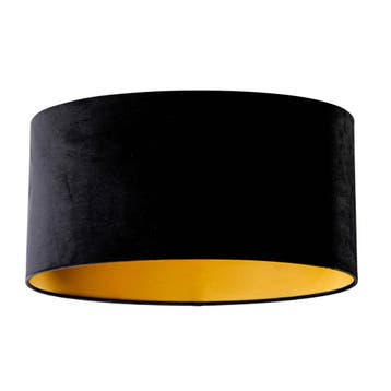Velours lampenkamp zwart ovaal 50/33/25, Huis en Inrichting, Lampen | Lampenkappen, Verzenden, Nieuw, Zwart, Ovaal