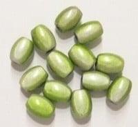 10 x 3D miraclekraal, ovaal lime/wit 11 x 8 mm gat c.a. 1..., Ophalen of Verzenden, Nieuw, Kraal