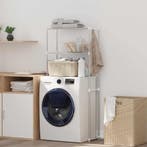 vidaXL Wasmachineplank met opslag Wit 70 x 27 x 136 cm, Huis en Inrichting, Kasten | Overige, Verzenden, Nieuw