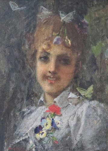Virgilio Ripari (1843-1902) - Sorriso di fanciulla