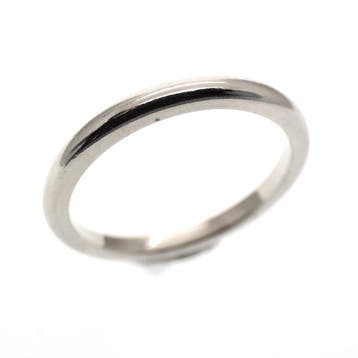 Witgouden subtiele aanschuifring, Sieraden, Tassen en Uiterlijk, Ringen, Gebruikt, Ophalen of Verzenden, Kleiner dan 17, Dame