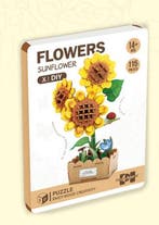 PlayfulMario Zonnebloem Houten Modelbouwset 115 Onderdele..., Verzenden, Nieuw