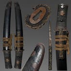 Katana - Antiek Nihonto, Toppei-stijl Tanto koshirae, met, Antiek en Kunst, Antiek | Overige Antiek