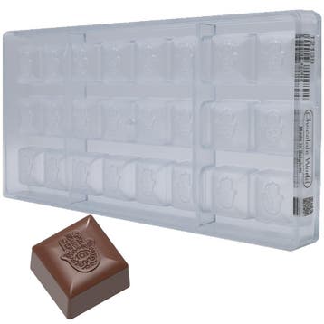 Bonbonvorm Chocolate World Hand van Fatima (24x) 25x16mm**, Verzenden, Nieuw