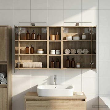 vidaXL Badkamerkastenset voor 3 pcs 106 x 16 x 62,5 cm, Verzenden, Nieuw