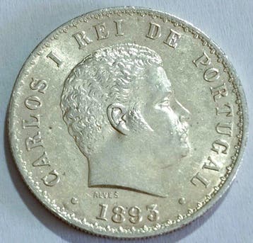 Portugal. D. Carlos I (1889-1908). 500 Reis - 1893 (Zonder
