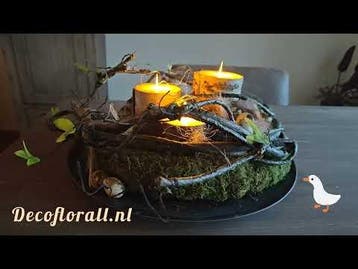 Ledkaars berkenschors wit 3d flame moving annas collection, Ophalen of Verzenden, Nieuw
