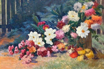 Georges Louis Mouton (1862-1924) - Still Life - XL format, Antiek en Kunst