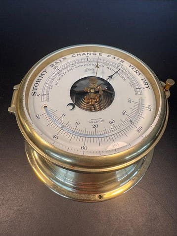 Schatz & Sohne Ships barometer - Metaal, Messing, Glas -