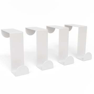 RVS deurhaken voor deuren tot 40 mm, set van 4, wit, Huis en Inrichting, Nieuw