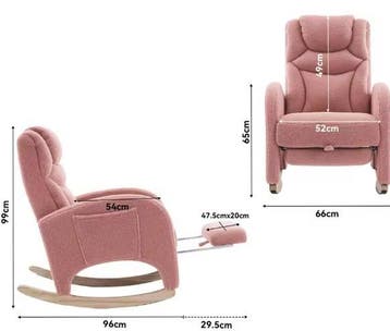 Comfortabele Loungestoel – Roze Schommelstoel voor Woonkamer, Huis en Inrichting, Stoelen, Verzenden, Nieuw