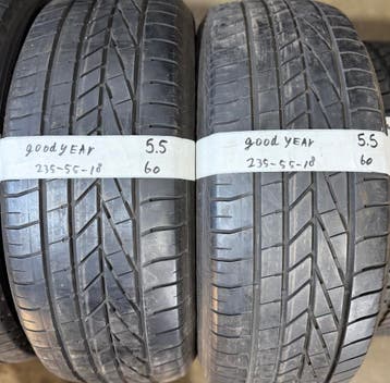 2x 235-55-18 Goodyear Zomer 2x 5.5mm €60 Per Band 235 55 18, Ophalen, 18 inch, Gebruikt, 235 mm