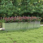 vidaXL Plantenbak verhoogd 400x80x45 cm gegalvaniseerd staal, 100 cm of meer, Verzenden, Nieuw, Metaal