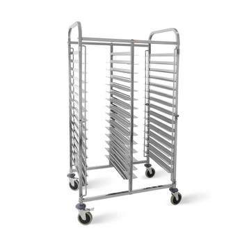 HCB Dubbele regaalwagen - 30 x 60/40 cm - RVS, Verzenden, Nieuw in verpakking