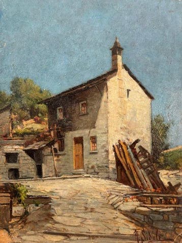 Nazareno Sidoli (1879-1969) - Scorcio di paese