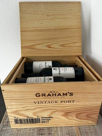 2017 Grahams - Vintage Port - Gebotteld in 2019 - Douro - 6, Verzamelen, Wijnen, Nieuw