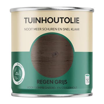 Tuinhout Olie - Regen Grijs-750ml, Minder dan 5 liter, Verzenden, Nieuw, Grijs