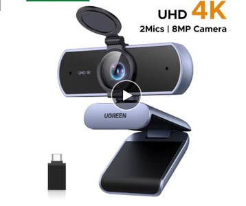 4K Webcam Autofocus 1080P 60fps Dual Mic AI Noise Cancelling, Verzenden, Nieuw