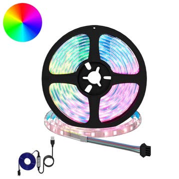 vidaXL LED-strip 2 pcs Zwart en transparant 2300 mm Koper en, Verzenden, Nieuw