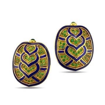 Oorbellen - 18 karaat Geel goud, Exclusive Judith Leiber 18K, Sieraden, Tassen en Uiterlijk, Oorbellen, Nieuw