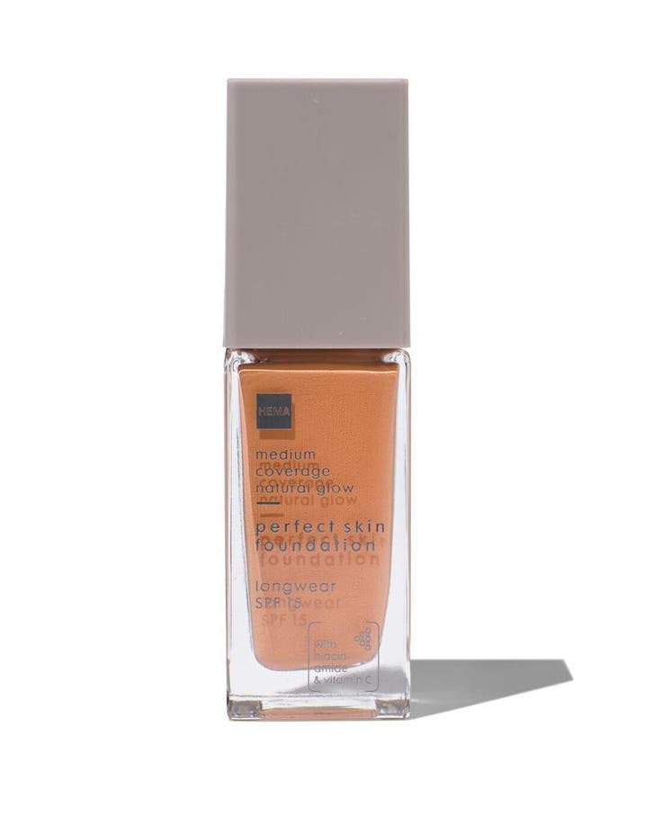 HEMA Perfect skin foundation SPF15 10 amber beige, Sieraden, Tassen en Uiterlijk, Uiterlijk | Cosmetica en Make-up, Nieuw, Verzenden